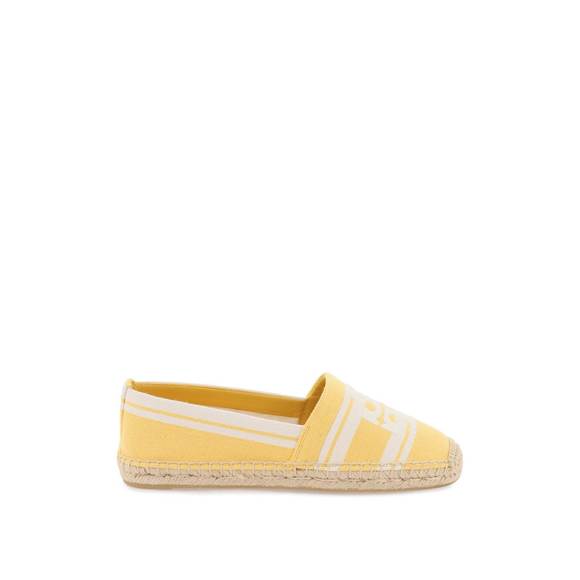 シューズ・サンダルその他 TORY BURCH striped espadrilles with double t 150685 Tory Burch Women's Double T Jacquard Espadrille Size 10.5